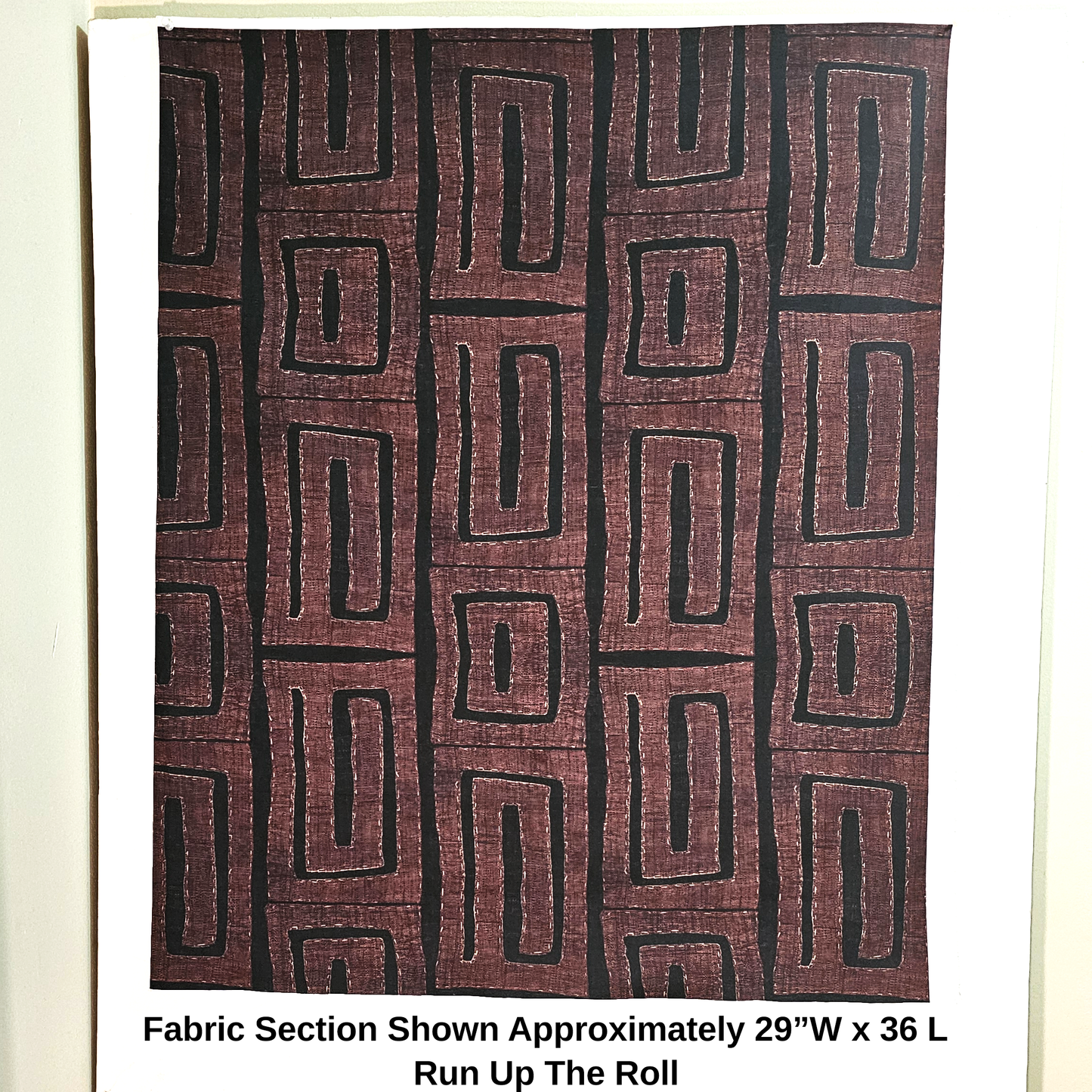 Modern Kuba Cloth Print Fabric  - Brown (#103BR)