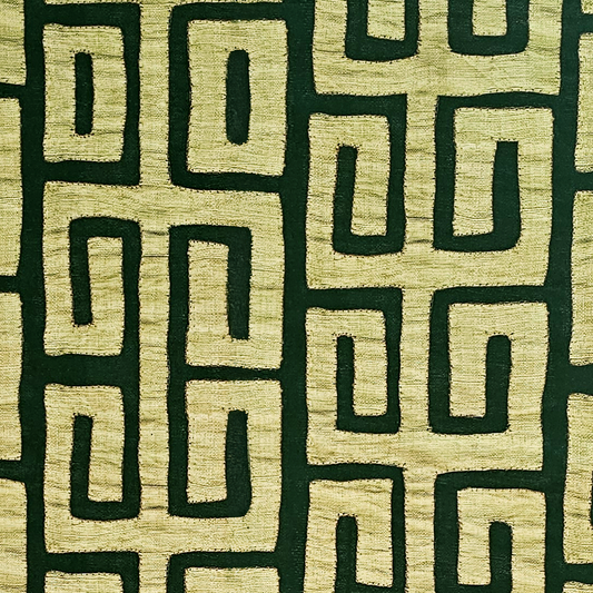 Traditional Kuba Cloth Print Fabric  - Chartreuse (#102C)