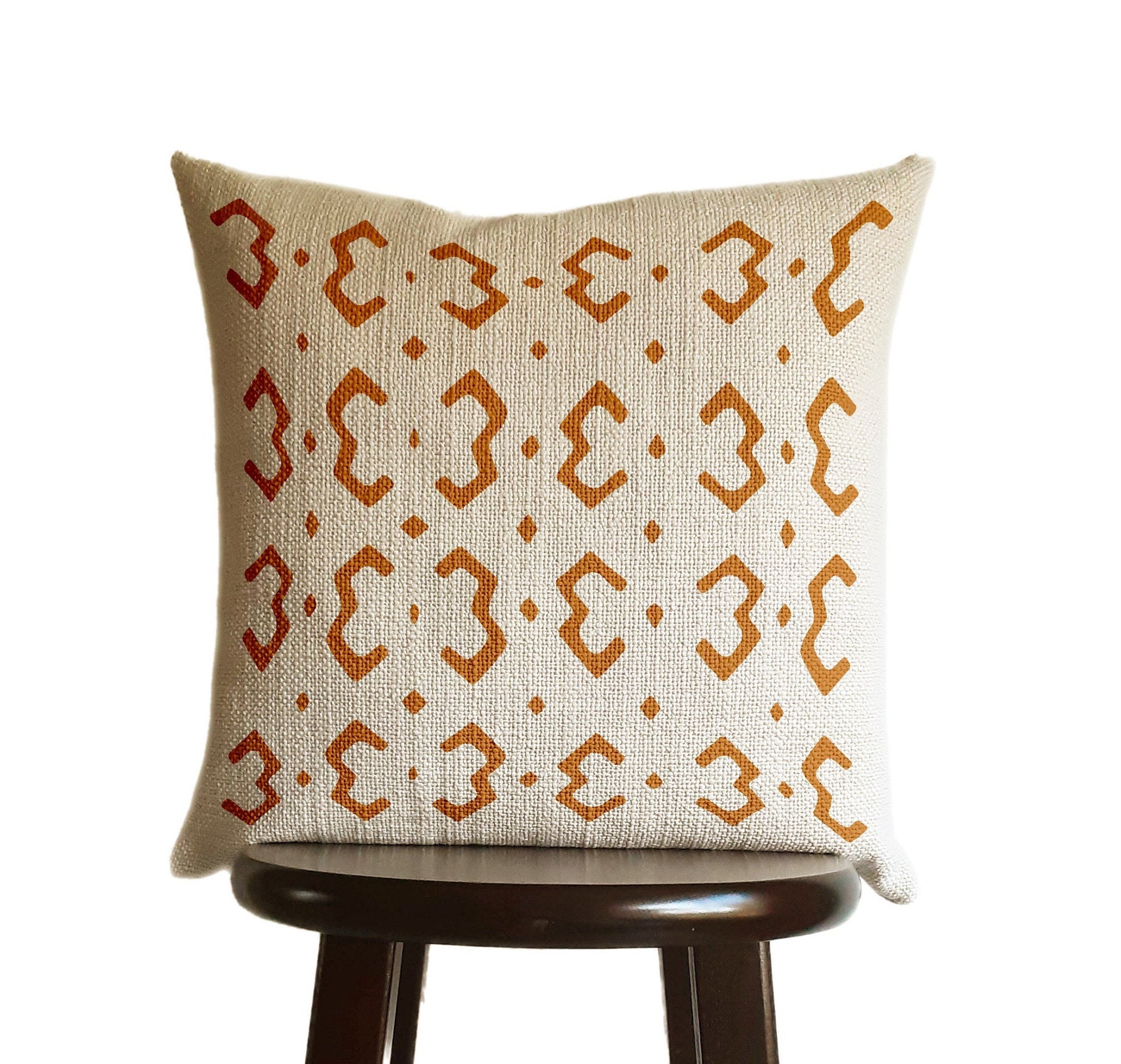 Burnt orange boho online pillow