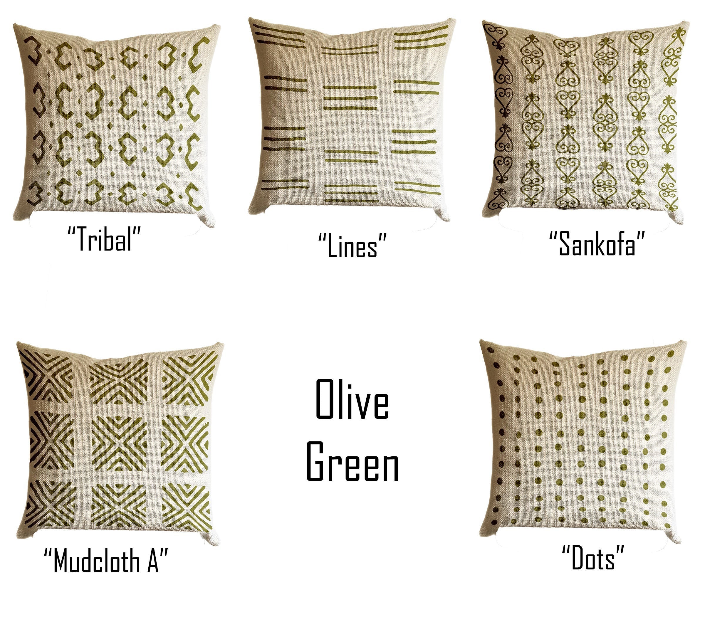 Olive green outlet pillows